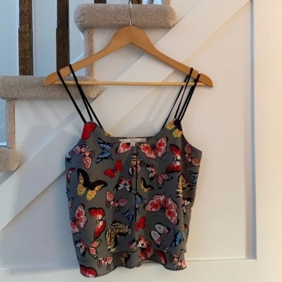 Guess Los Angeles Butterflies tank top size S - Picture 1 of 4